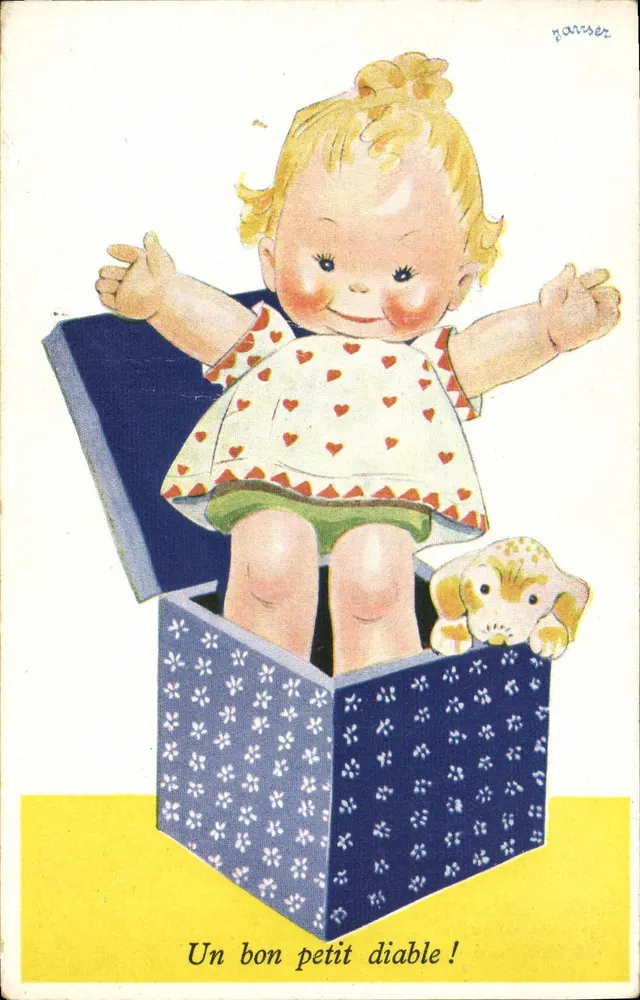 Baby in einer Musikschachtel — Illustration von Pansser — Éditions SUPERLUXE, Paris - Vorderseite