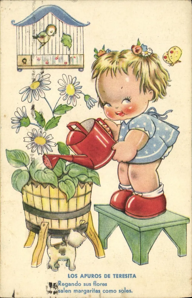 꽃을 뿌리는 아이 — 테레시타의 고난 — 출판사 라미레스, 1950년 시리즈 - 앞면