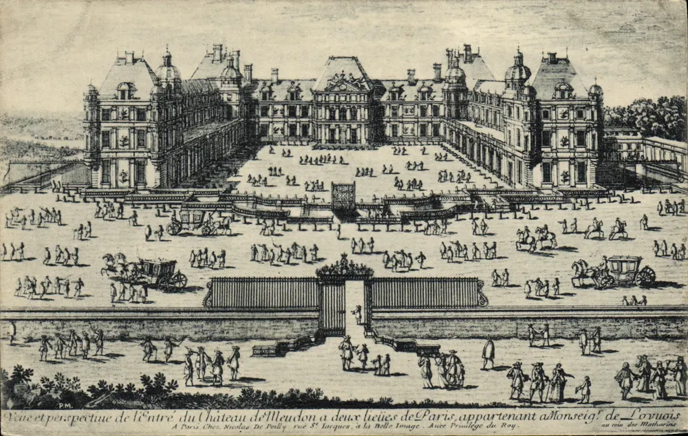 Castelo de Meudon — Vista e perspectiva da entrada — Edição Trianon 1048 - Frente