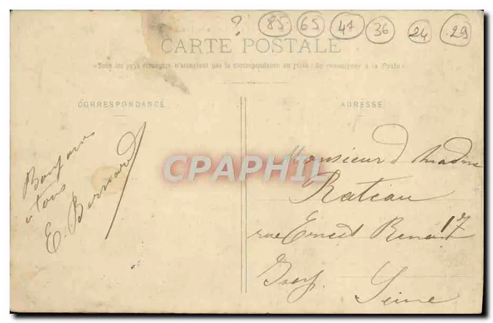 Bois de Gaumont — Le Château de la Lande — G. I. — Éditeur G. I. n° 2749 - Rückseite