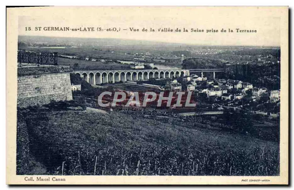 St Germain-en-Laye (S.-et-O.) — Ansicht der Seine-Tal von der Terrasse — Fot. Combes-Mézin - Vorderseite