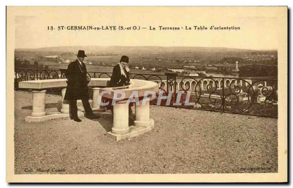 ST-GERMAIN-en-LAYE (S.-et-O.) — A Terrasse — A Table d'orientation — Coll. Marcel Cassan - Frente