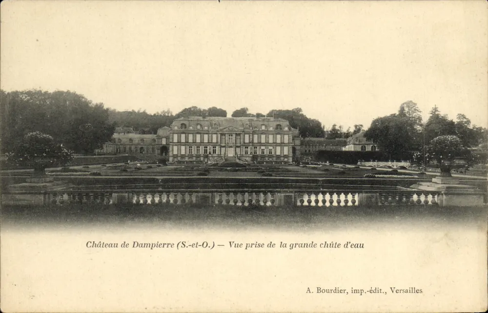 Schloss Dampierre (S.-et-O.) — Ansicht von der großen Wasserfall — A. Bourdier, Verlag, Versailles - Vorderseite
