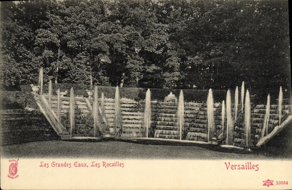 As Grandes Águas, As Rocailles — Versailles — Paris, editor Paris, n° 10164 - Frente