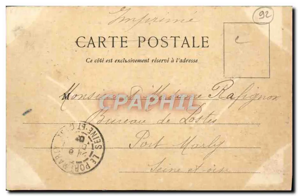 Meudon — Estação do Bas Meudon — editor não identificado, número de série 3 - Verso