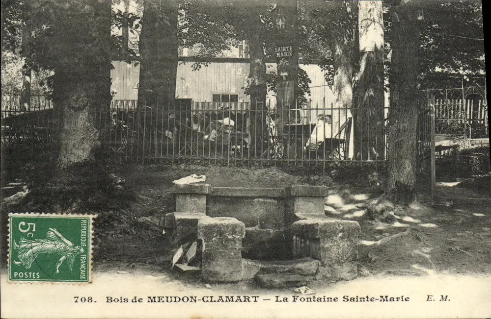 Bois de Meudon-Clamart — Fontaine Sainte-Marie — E.M. - Vorderseite