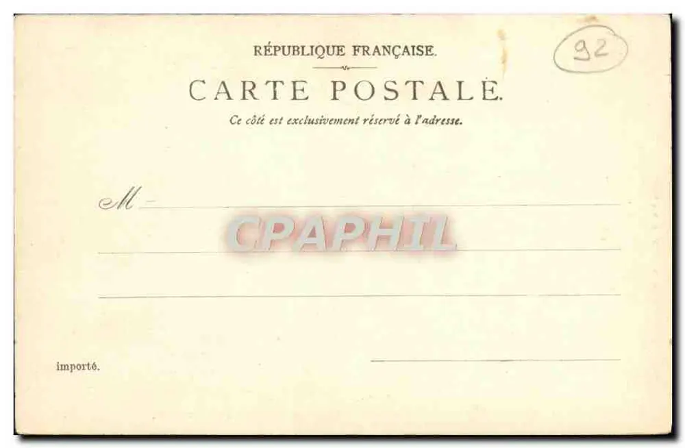 Villa Molière — Meudon — Verlag P. S. à D. Erka 876 - Rückseite