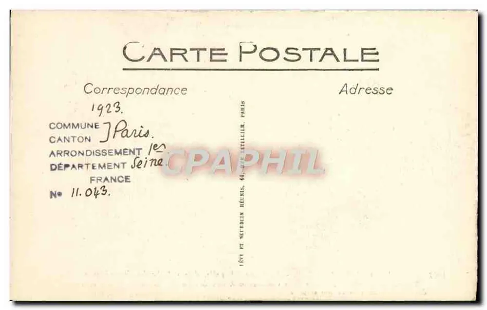 Die Conciergerie — Ehemalige Kapelle genannt « Salle des Girondins » — Verlag ND, Nr. 4047 - Rückseite