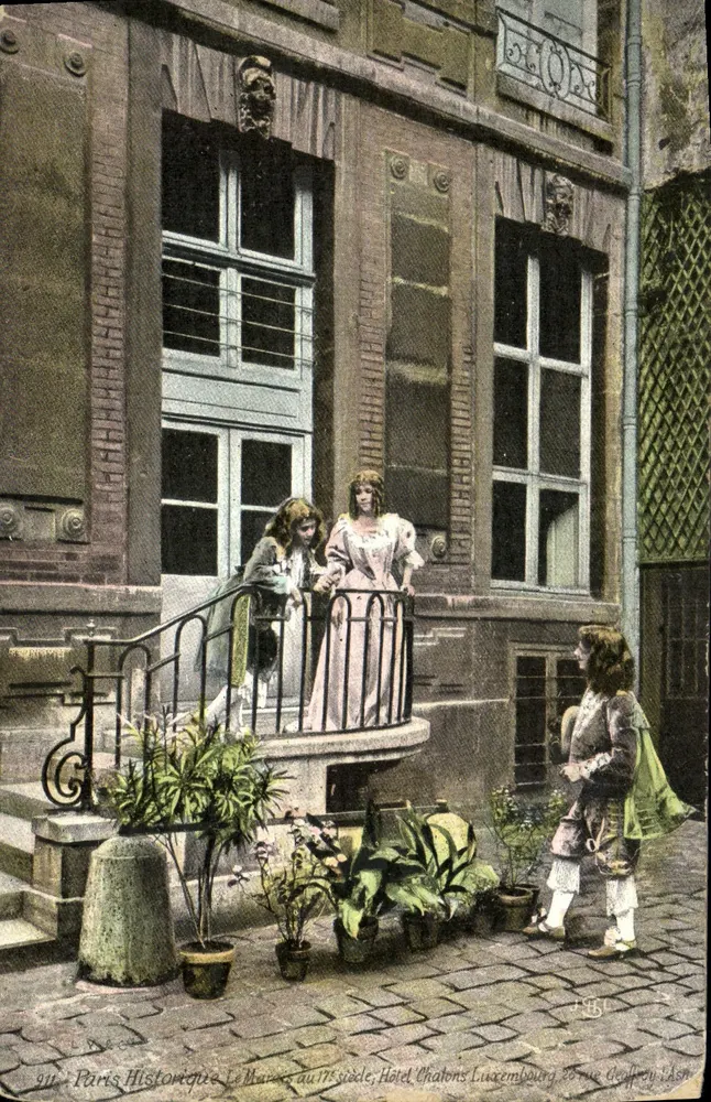 Le Marais w XVII wieku — Hotel Châtons-Luxembourg, 39 rue Geoffroy-l'Asnier — Paris Historique, n° 916 - Awers
