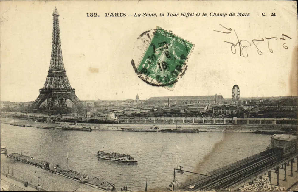 Paris — La Seine, la Tour Eiffel et le Champ de Mars — C. M. n° 182 - Vorderseite