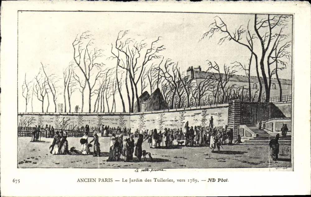 Altes Paris — Der Tuileries-Garten, um 1789 — ND Phot. - Vorderseite