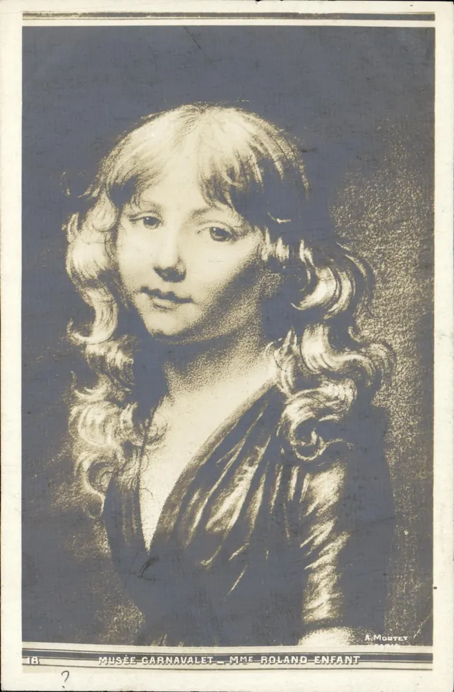 Museo Carnavalet — Madame Roland Niña — A. Montet - Anverso