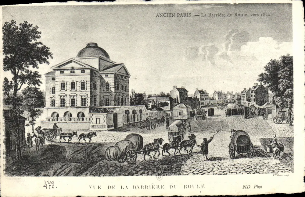 Altes Paris — La Barrière du Roule, um 1820 — ND Phot, n° 478 - Vorderseite