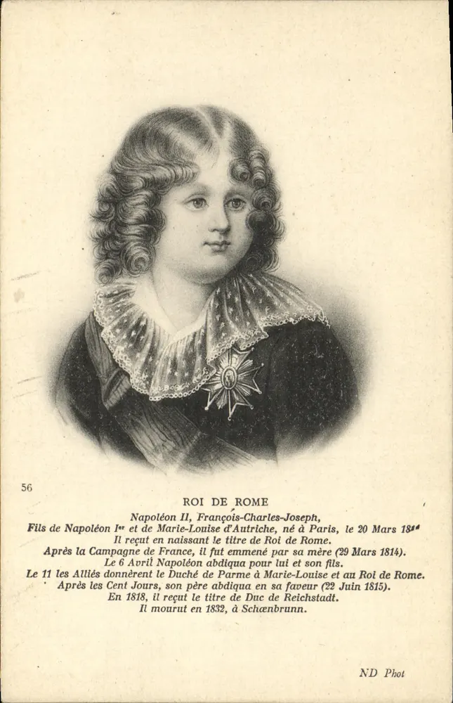 Napoléon II, François-Charles-Joseph — König von Rom — ND Phot, Nr. 56 - Vorderseite