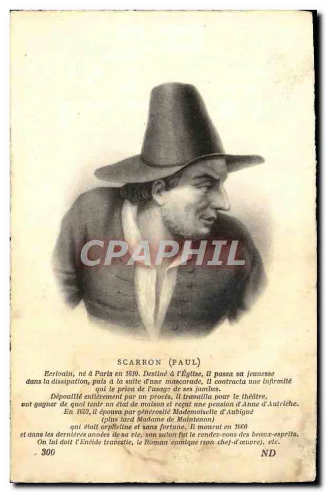 Paul Scarron — Escritor francês — Editor: Lévy e Gétonnes Béthune, Paris - Frente