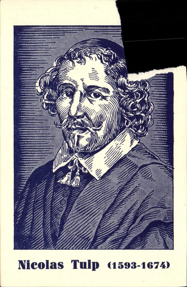 निकोलस टुल्प (1593-1674) — छापा चित्र — लैबोरेटोइर्स सबस्टेंशिया, सुरेस्नेस (सीन) - आगे