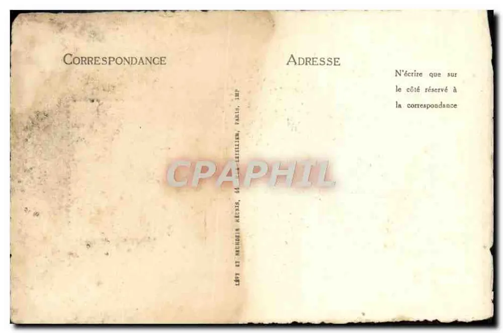 क्लॉड सैंटरे — छापा चित्र — लेवी एवं मेचेलियर, पेरिस, संख्या 217 - पीछे