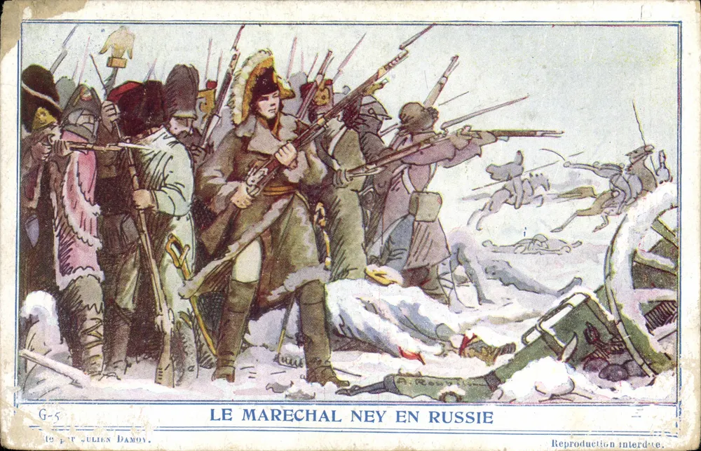 アンティーク絵葉書 軍事 マルシャル・ネイがロシアで - 表面