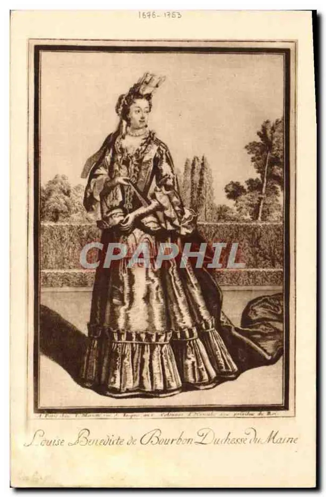 Louise Bénédicte de Borbone Duchessa del Maine — incisione di Mariette — edita da L. Fréon - Recto