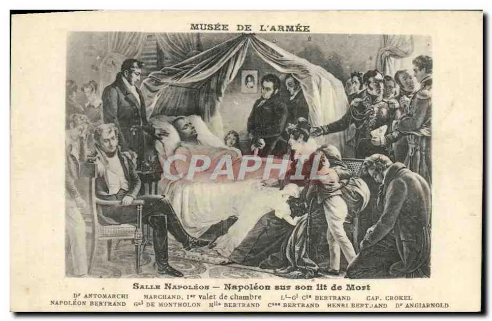 Napoleon auf seinem Sterbebett — Musée de l'Armée — unaufgedrucktes Datum - Vorderseite