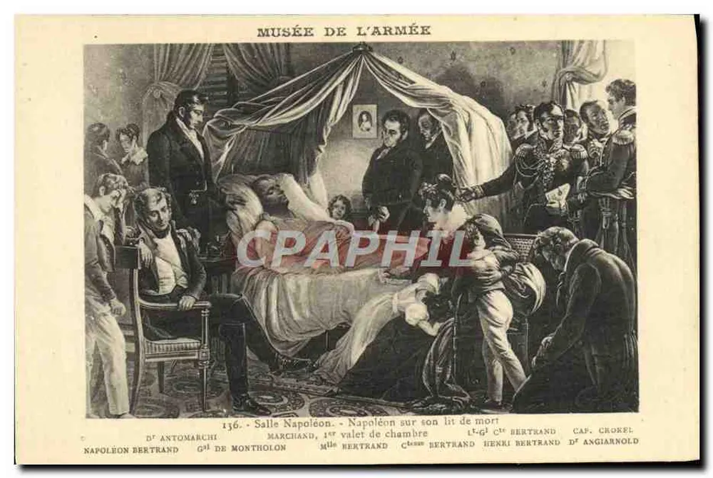 Napoleon auf seinem Sterbebett — Museum der Armee — Ausgabe der Gesellschaft zur Hilfe für Verwundete - Vorderseite