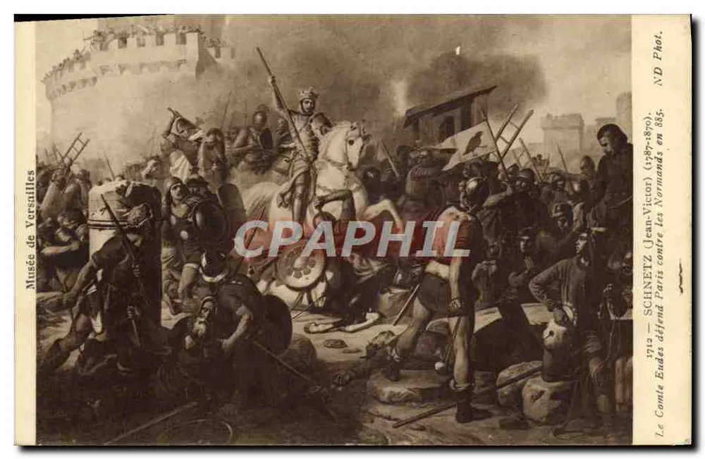 O Conde Eudes defende Paris contra os Normandos — Museu de Versailles — ND Fot. ND 335 - Frente