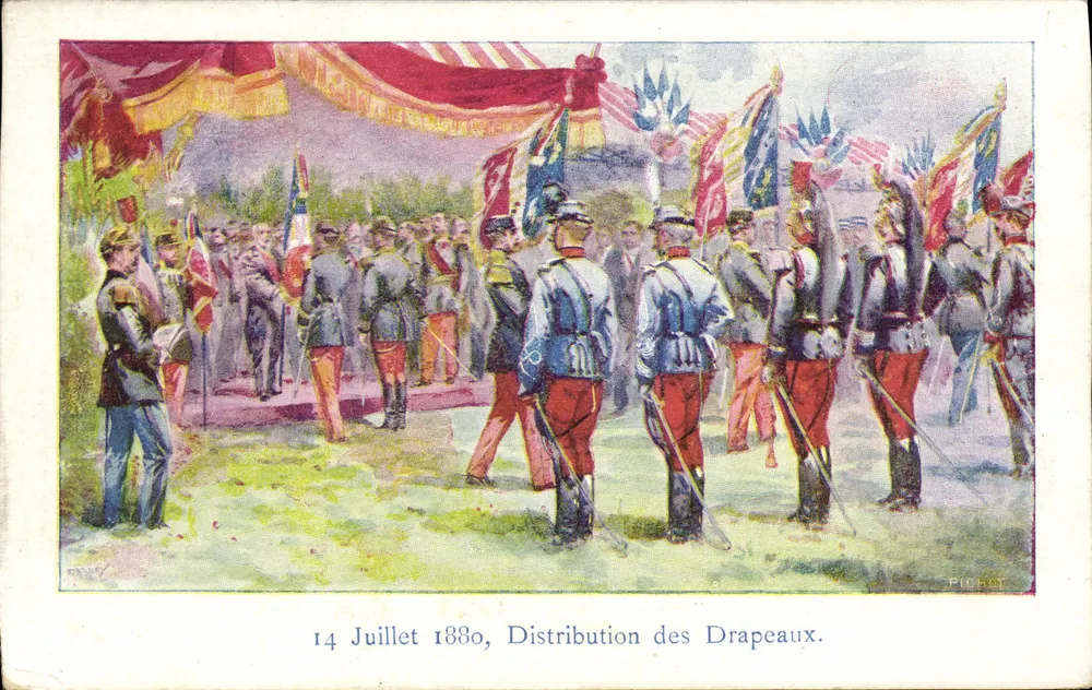 Distribuição das Bandeiras — 14 de Julho de 1880 — Pichet - Frente