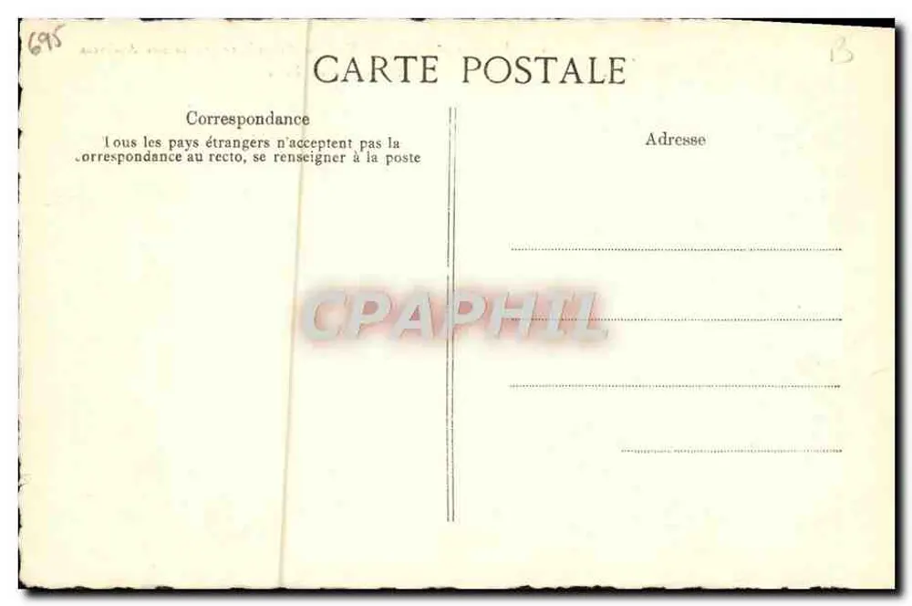 Madame Roland — Handgeschreven brief bewaard in de Nationale Archieven van Parijs — Uitgever G. P. (G. P. D.) - Achterkant