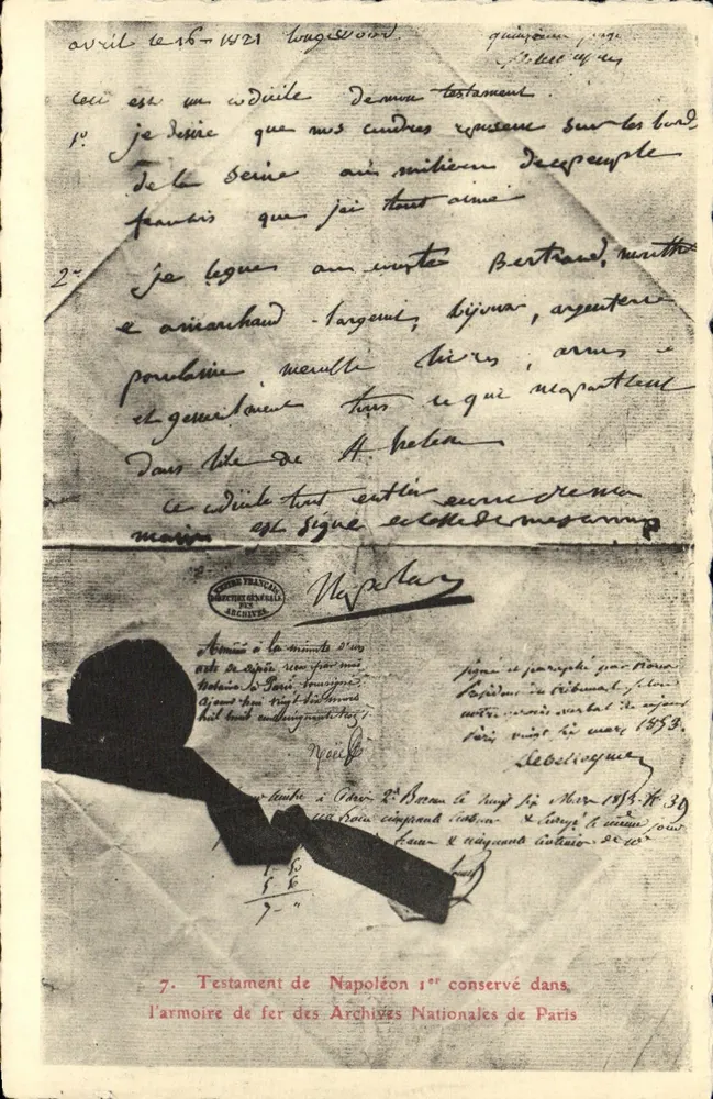 Testamento de Napoleão I — 1821 — n°693 - Frente