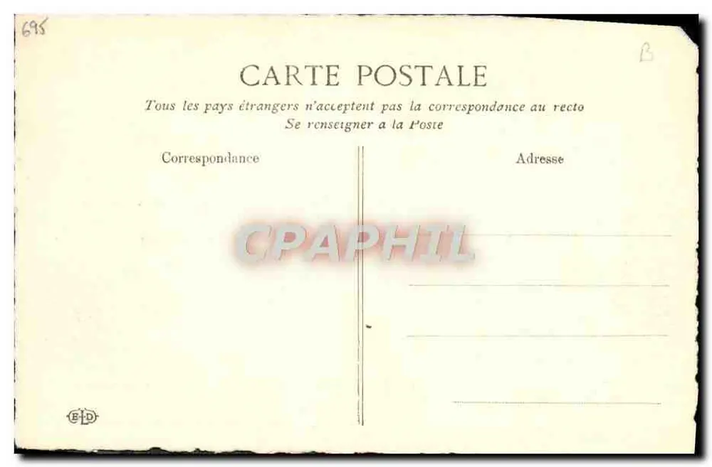 Marie-Antoinette — Brief des Gefangenen aus dem Temple — Verlag E.D. Nr. 693 - Rückseite