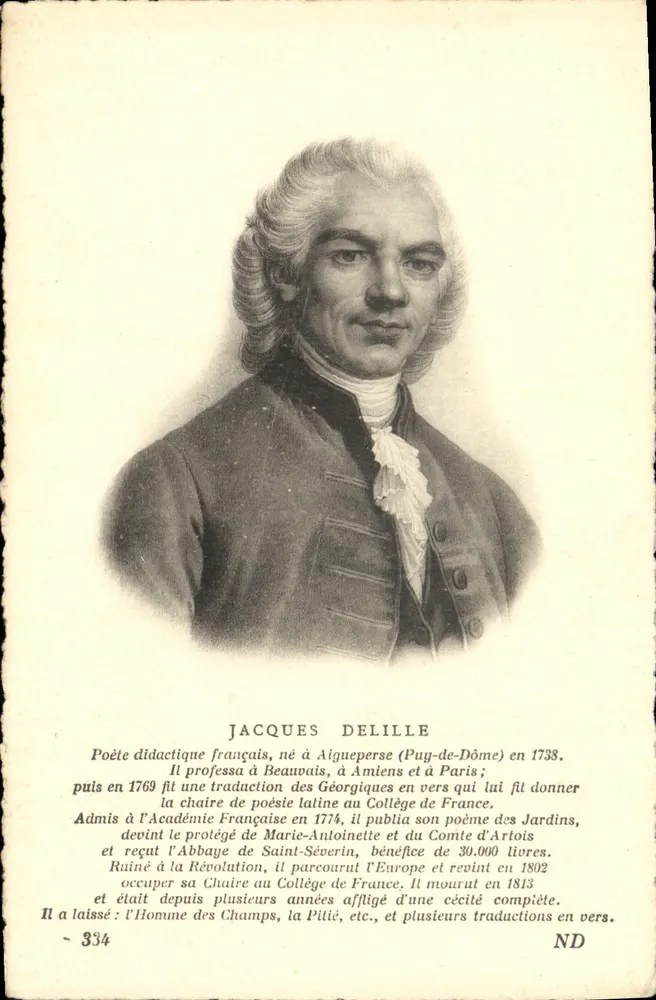 Jacques Delille — Französischer Dichter — - Vorderseite