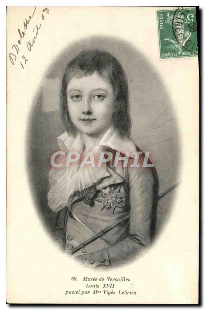 루이 17세 — 베르사유 박물관 — Mme Vigée Le Brun의 파스텔 - 앞면