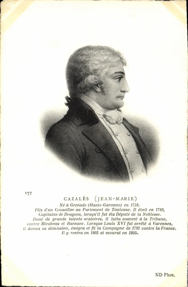Jean-Marie Cazalès — Portrait — ND Phot. - Vorderseite