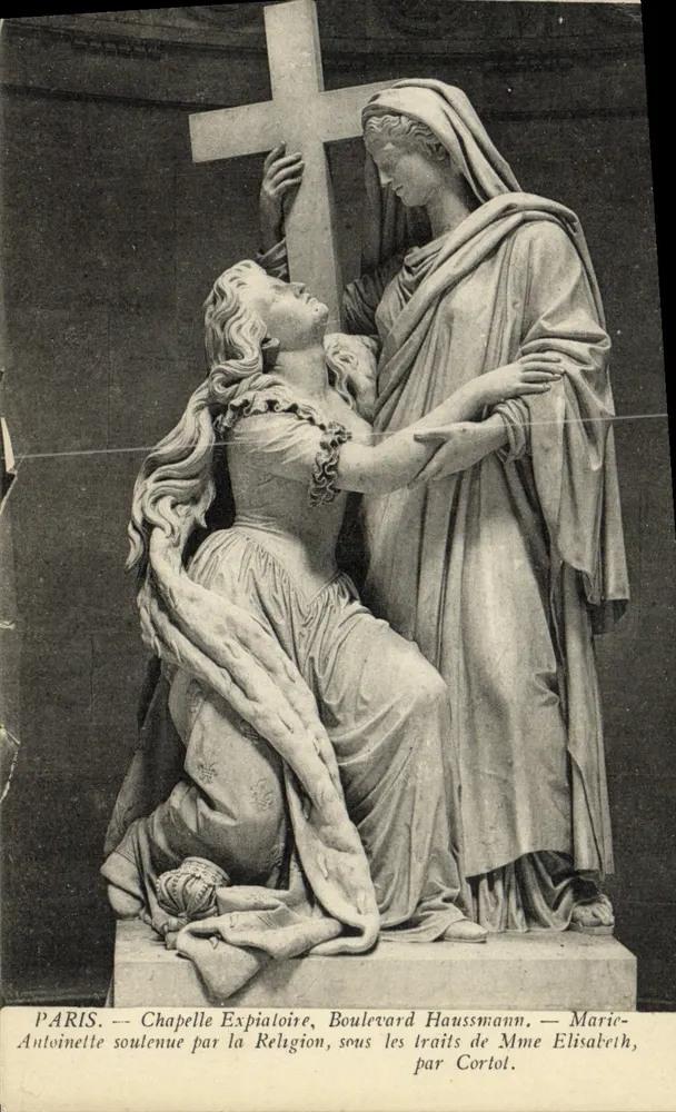 Paris — Chapelle Expiatoire, Boulevard Haussmann — Marie-Antoinette unterstützt von der Religion, von Mme Elisabeth, von Cortol - Vorderseite