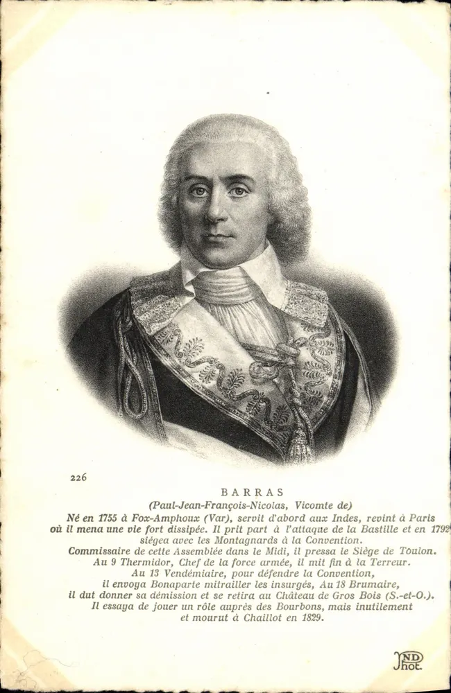 Barras — Paul-Jean-François-Nicolas, Visconde de — JND Hot - Frente
