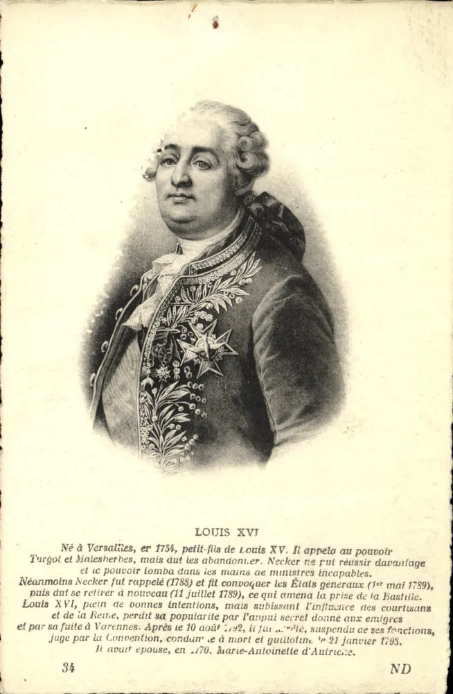 Louis XVI — Portrait — ND, n°34 - Vorderseite
