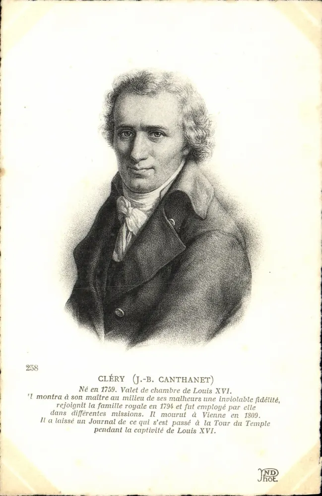 Cléry (J.-B. Canthanet) — Lacaio de Luís XVI — ND Phot. - Frente