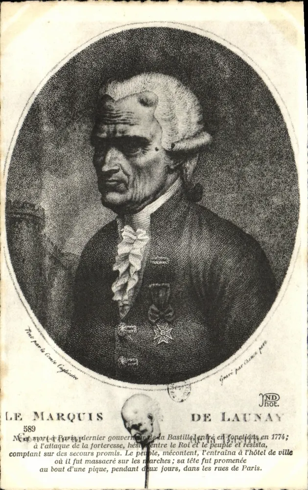 Der Marquis de Launay — Letzter Wächter der Bastille im Jahr 1774 — Verlag NDHOT, Nr. 589 - Vorderseite