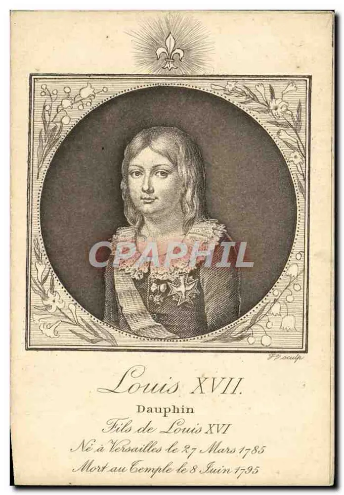 Louis XVII — Erbprinz von Louis XVI — Gravur F.P. sculp. - Vorderseite