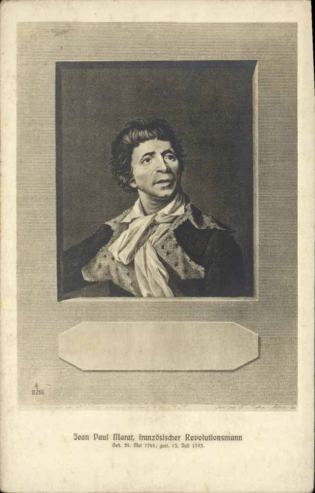 Jean Paul Marat — revolucionário francês — n° B266 - Frente