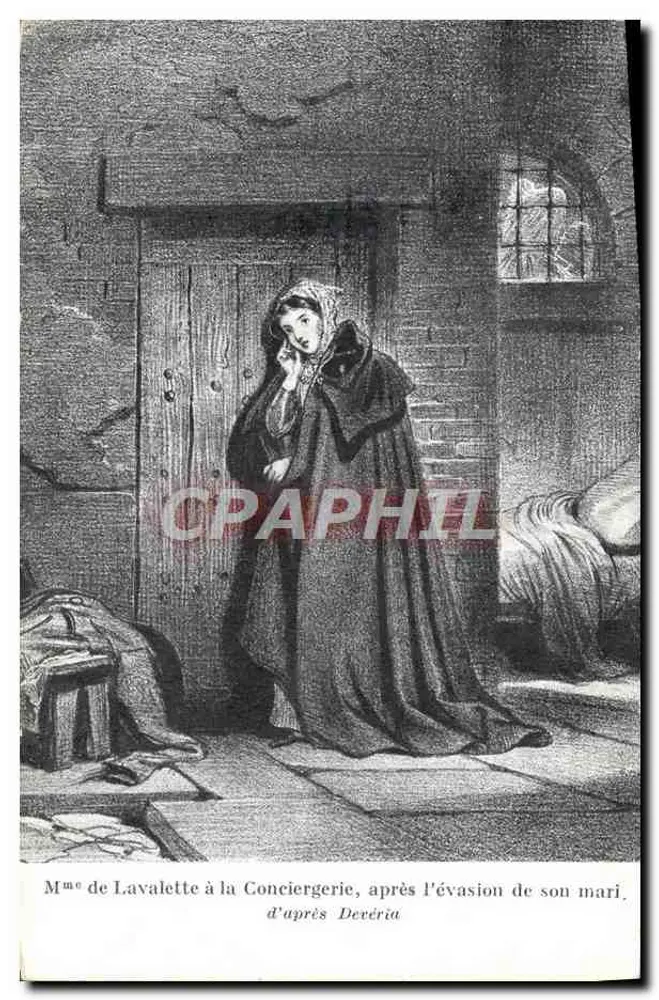 Frau de Lavalette in der Conciergerie, nach der Flucht ihres Mannes — nach Devéria - Vorderseite