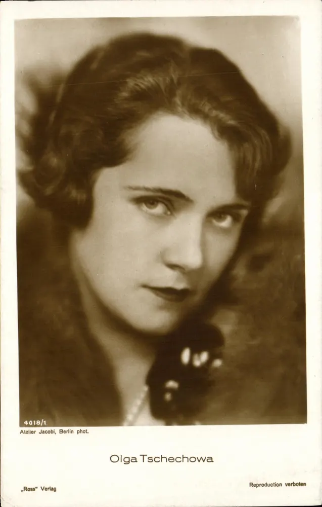 Olga Tschechowa — Portrait — Ateiler Jacobi, Berlin phot. n°4018/1, "Ross" Verlag - Vorderseite