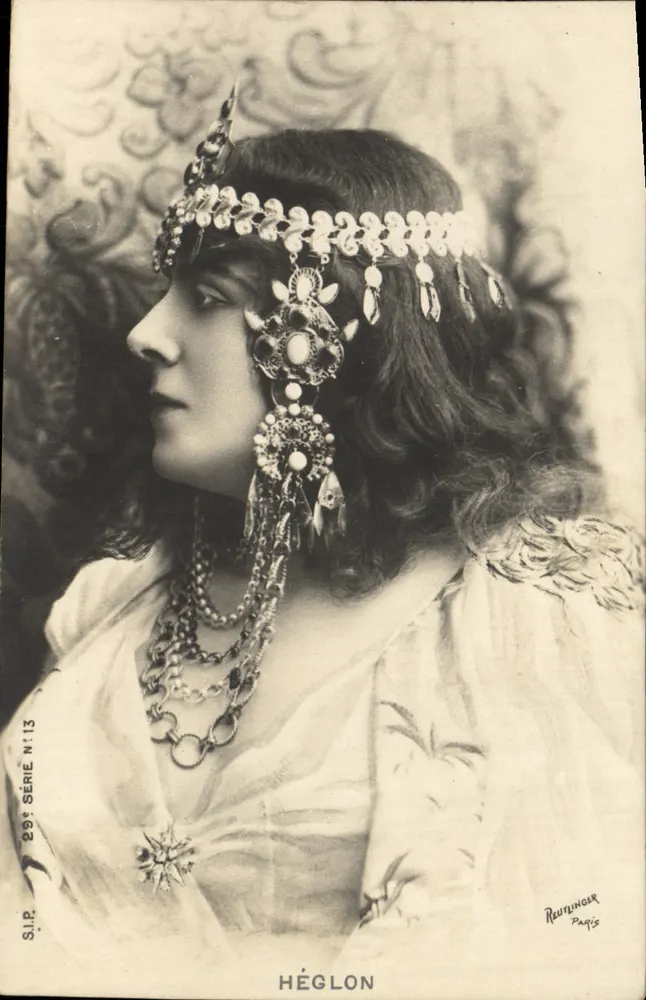 Héglon — Portrait im orientalischen Kostüm — Reutlinger Paris, S.I.P. Serie Nr. 13 - Vorderseite