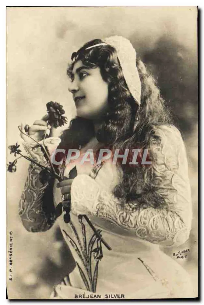 Bréjean Silver — Portrait der Sängerin — Ruttinger Paris, Serie Nr. 15 - Vorderseite