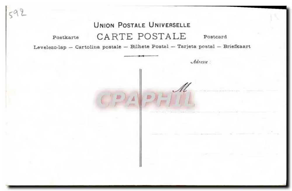 Frau in dunktem Kleid und Hut mit Federn — Künstlerische Sammlung von VIN DÉSILES — S.I.P. — LYSÈS Renaissance - Rückseite