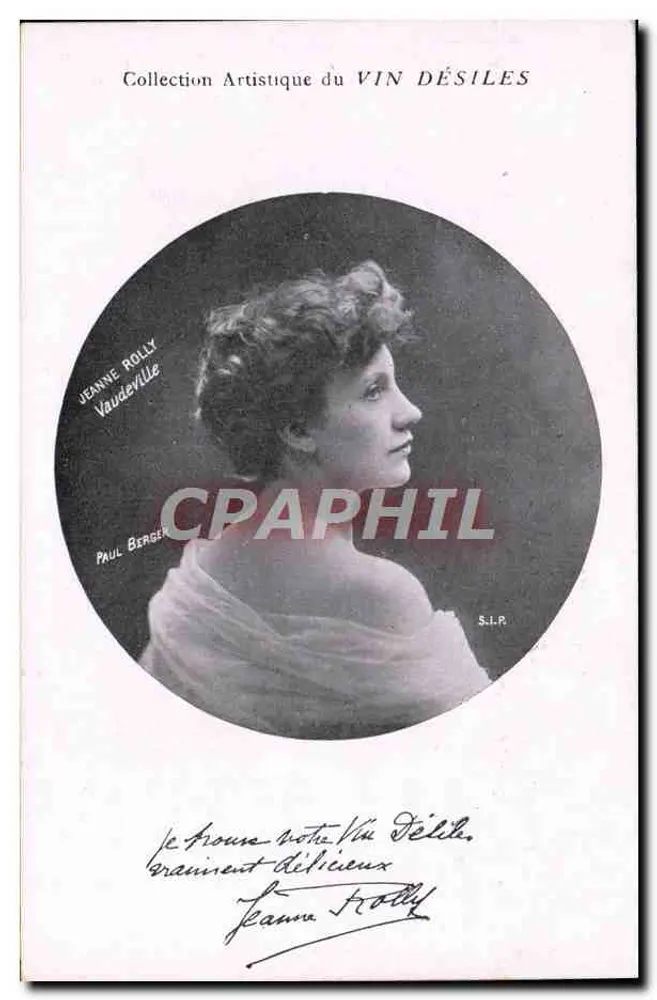 Jeanne Rolly Vaudeville — Portrait im Bust — Kunstkollektion von VIN DÉSILES, S.I.P. - Vorderseite
