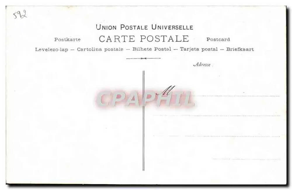 Frau mit Hut aus Federn — Künstlerische Sammlung von VIN DÉSILES — Granier Variétés, Paris - Rückseite