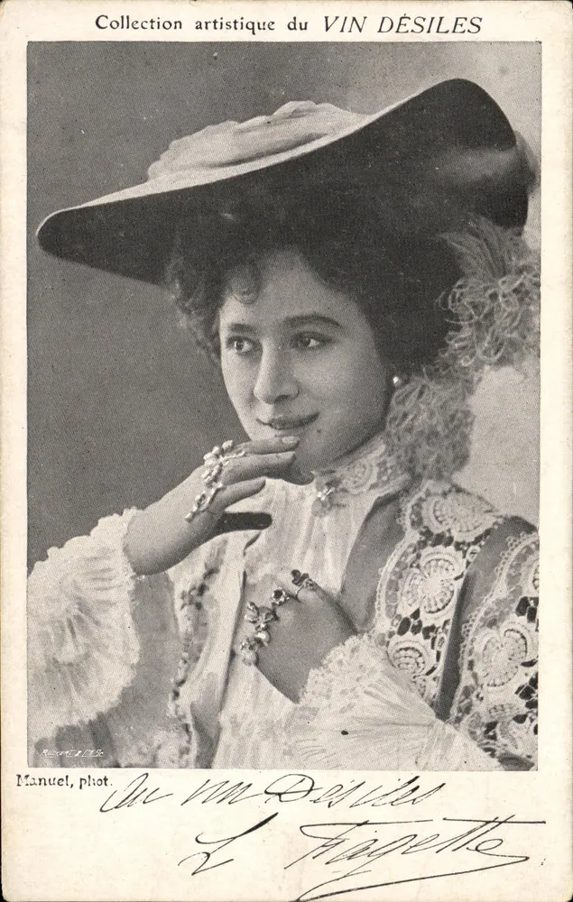 Frau mit breitrandigem Hut — Künstlerische Sammlung von VIN DÉSILES — Manuel, phot. - Vorderseite
