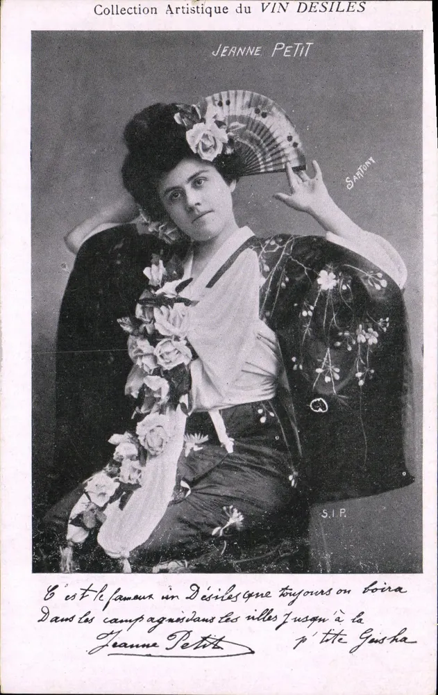 Jeanne Petit — japanische Tänzerin — Collection Artistique du VIN DESILES, Sartony - Vorderseite