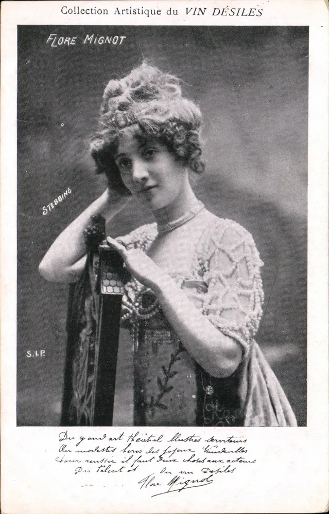 Florence Mignot — Schauspielerin — Künstlerische Sammlung von VIN DÉSILES, herausgegeben von STEPPING - Vorderseite